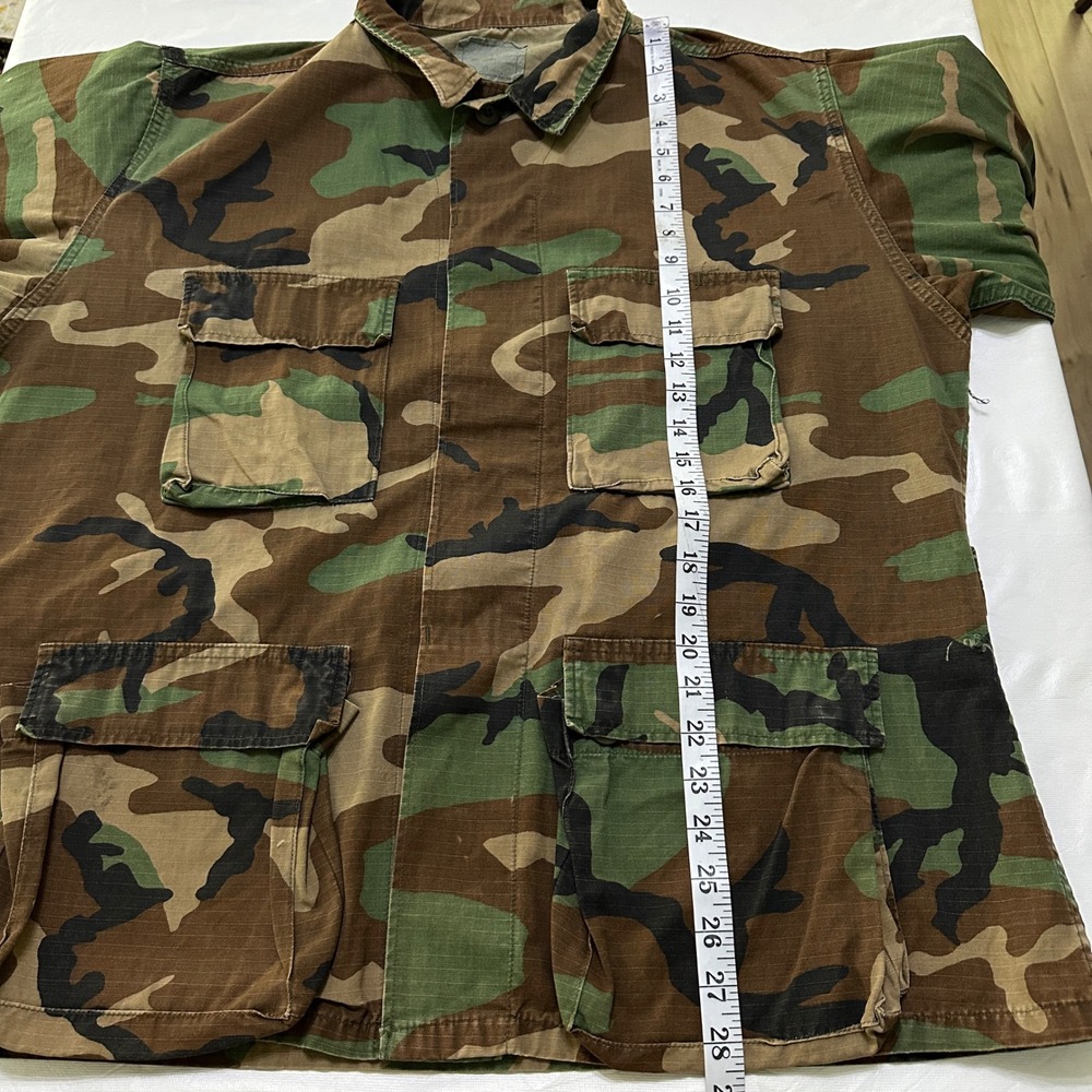 VTG 1985 US Military Woodland Camo BDU Jacket L Selma Gorpcore Streetwear M81 - Picture 7 of 11